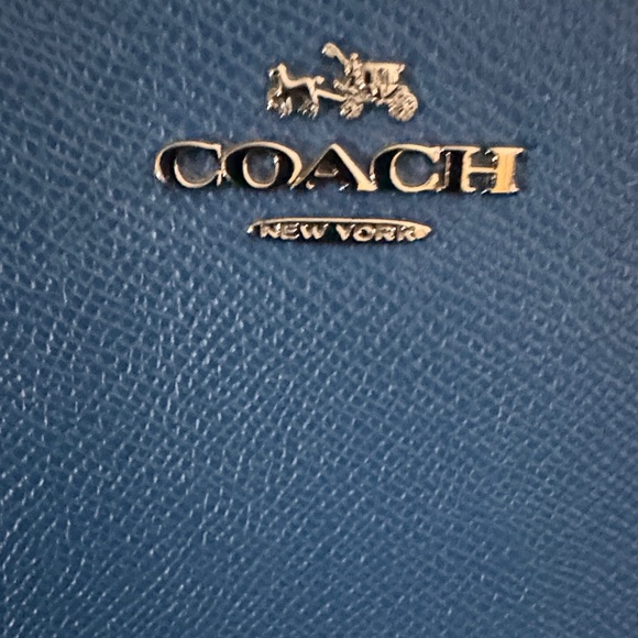 Coach Azure Blue Leather Tote - Picture 9 of 10